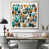 Toile avec cadre flottant or