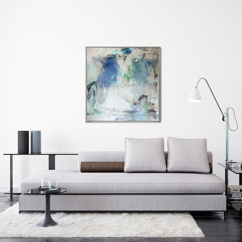 Windswept Print by Patricia Schwimmer, 42" H x 42" W x 2.5" D, Silver Framed Canvas