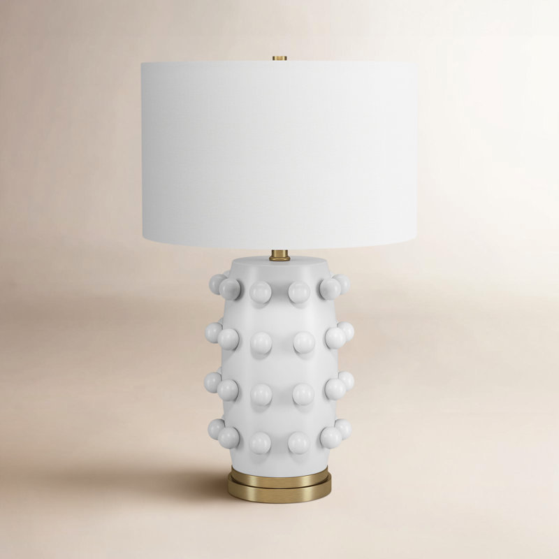 Jacqueline Table Lamp, Matte White