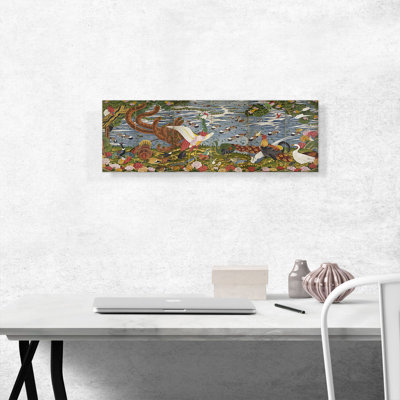 " Animals In The Flower Garden Left-Hand Screen " by Jakuchu Ito Painting Print