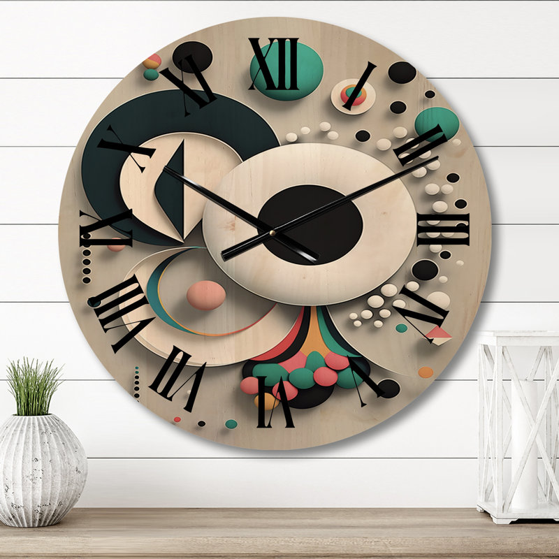 Horloge murale géométrique rétro, Moyenne