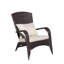 Chaise de patio avec coussins (coussin beige)