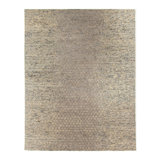 Hand Tufted Abstract Area Rug in Cream