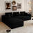 Plush Corduroy Modular Sectional Sofa, No Assembly Required