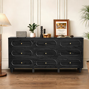  Vintage Minimalist Style 9 Drawer Dresser 