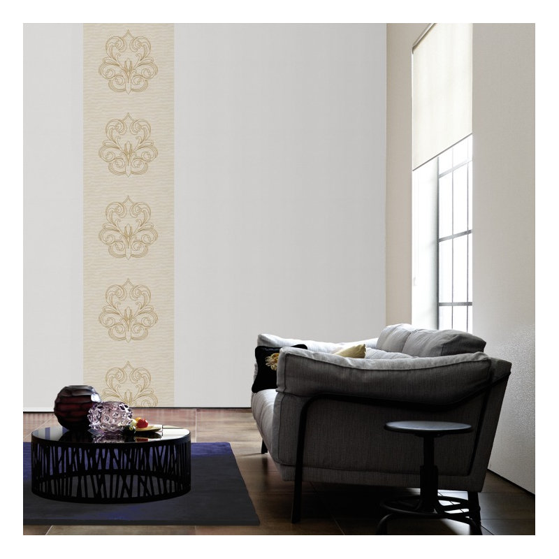 Nobile 3.2m x 70cm Wallpaper Tile, Creme / Gold