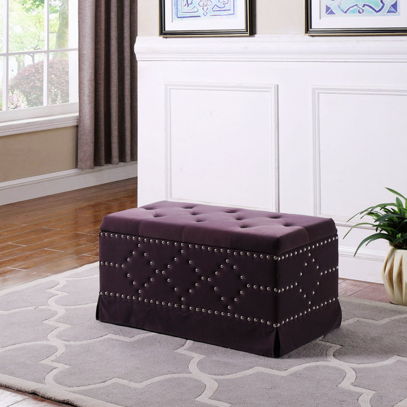 Banc de rangement en simili cuir Jerlin, gris