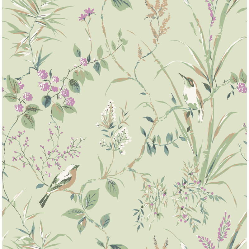 Culebra 10m x 52cm Shimmer Wallpaper Roll, Mint/Plum