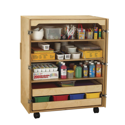 5 Compartment Manufactured Wood Classroom Cabinet