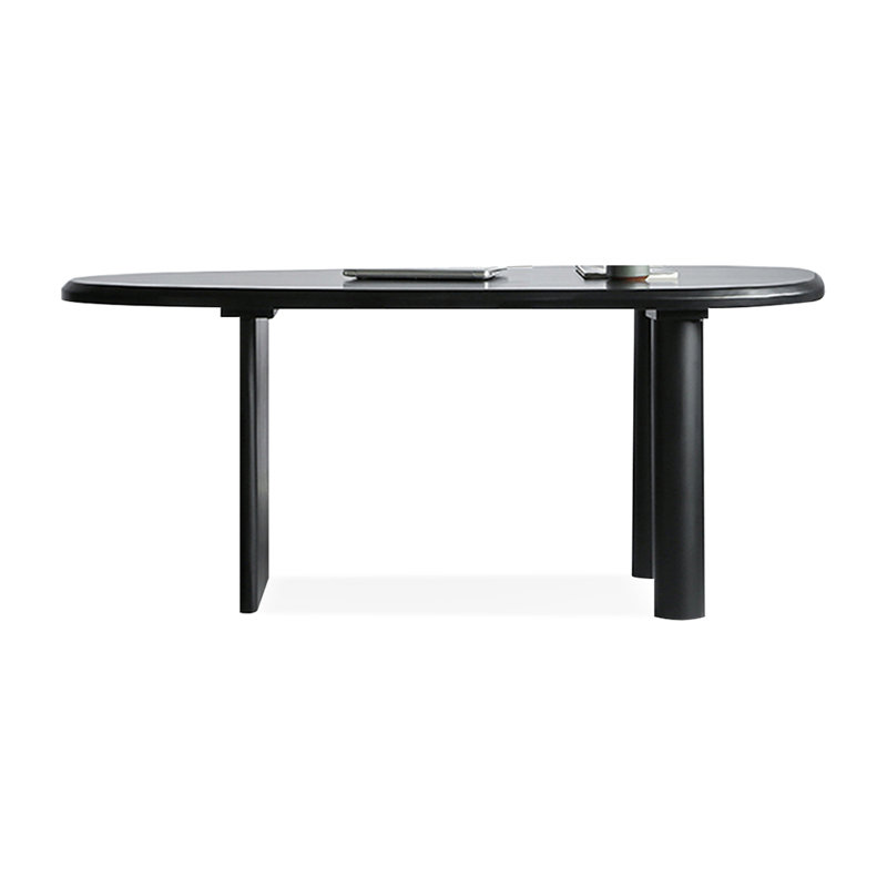 Bureau en bois massif noir Free Form, H 29,53 po x l 70,87 po x P 31,5 po