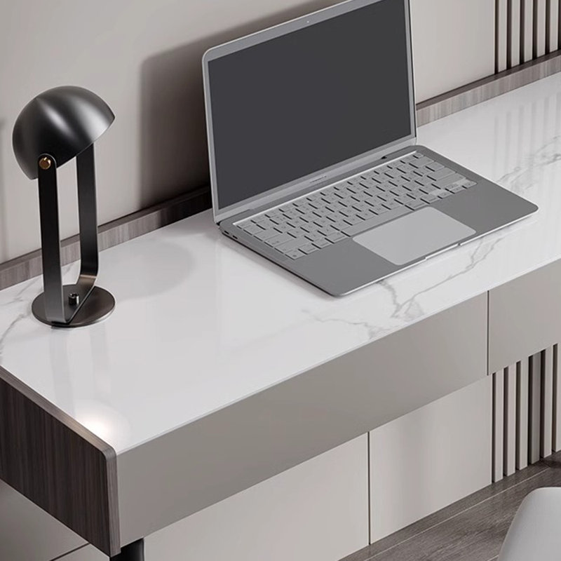 Bureau d'ordinateur Modern Minimalist Home, H 29,52 po x l 39,37 po x P 19,68 po, Gris / Blanc