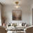 Vintage 11'' Semi Flush Mount Ceiling Light With Clear Flower Glass For Closet Hallway Kitchen Dining Room-118500162