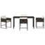 Garden Dining Set 5 Pcs Poly Rattan-258196590-258196591
