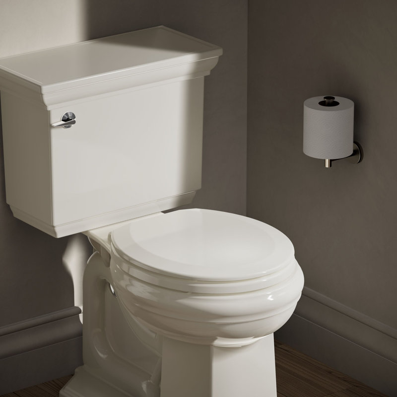 Triko Quiet-Close Elongated Toilet Seat, Round, Biscuit