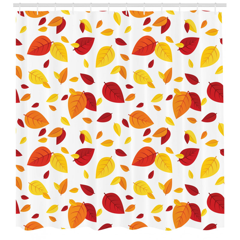 Floral Shower Curtain with Hooks Included, 69" H x 105" W