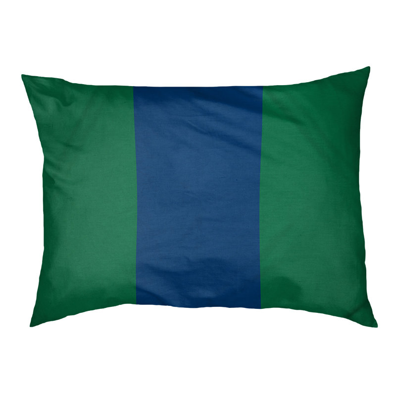 Coussin rectangulaire designer Minnesota, Moyen (L 30 po x l 40 po), Vert / bleu foncé