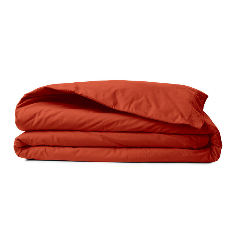 100% Cotton Ranforce Quilt Cover, Cinnamon Color, 53.1 x 78.7 inches | Soft & Durable Fabric, 145 Thread Count | Button Closure for Easy Use | Machine Washable for Convenient Care, Perfect for Cozy Bedrooms