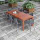 Anautica 88'' Rectangular 8 - Person Outdoor Dining Set