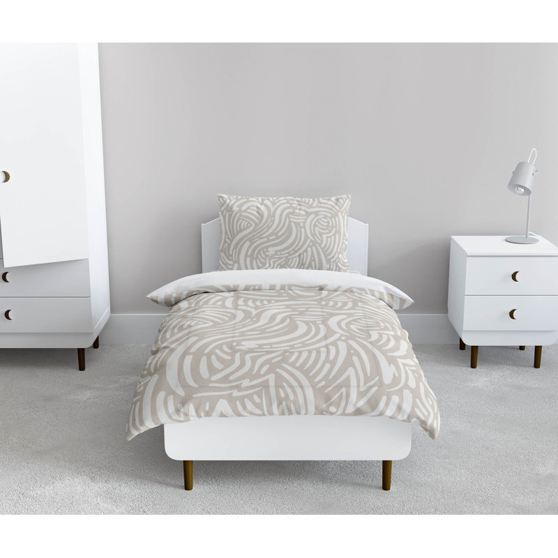 Ensemble d'édredon décoratif Cozy Swirl, Taupe
