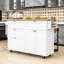 Îlot de cuisine Rosauro avec armoire de rangement, 4 tiroirs et porte-serviettes-493970841