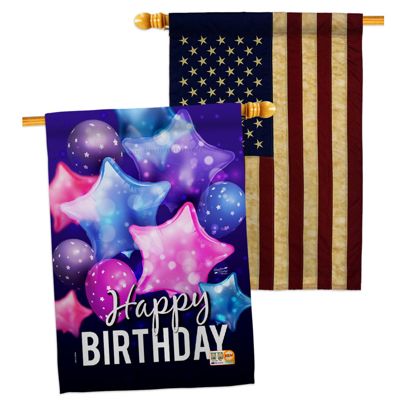 Drapeau de maison en polyester à 2 côtés 40 x 28 po