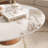 Mid-Century Modern Stone Marble Effect Round Coffee Table Solid Wood Pedestal Table For Living Room & Home Decor-1745911714-1745911712