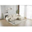 Boneless Modern Memory Foam Compressed Sofa, Large Sectional Couches For Various Living Spaces, Pet-Friendly Cloud Modular Sectional Sofa, Corduroy Fabric, Extra Deep Loveseat, No Assembly Needed-1257338873