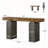 63-Inch Two-Tone Console Table - Arched Legs