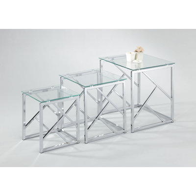 Valle Glass Top Frame Nesting Tables