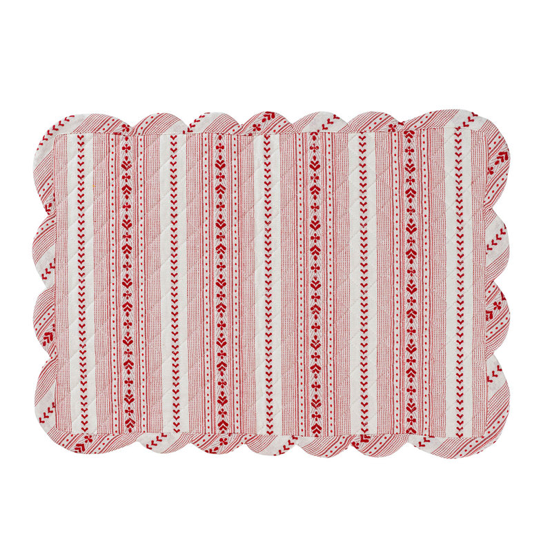 Villa Stripe Quilted Placemat