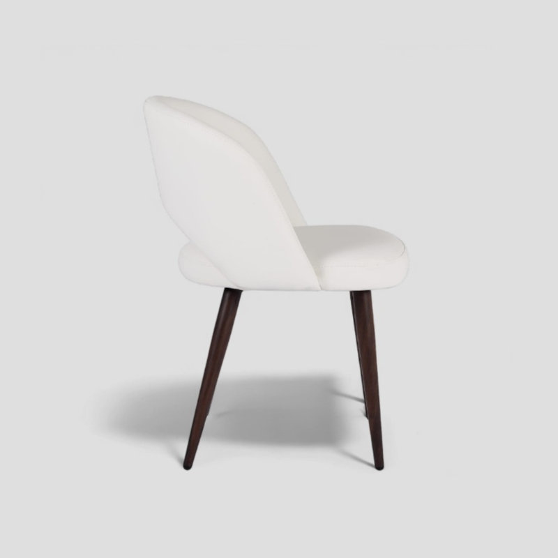 Rukayah Pu Leather Dining Chair, White Faux Leather