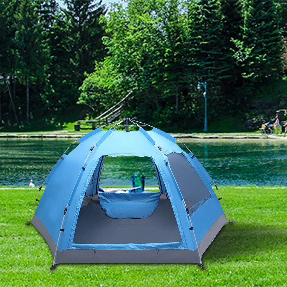 UBesGoo Beach Tent Quick-Open Free Ride Camping Tent Blue 