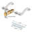 French Colonial Door Levers, Heavy Weighted Casting Design, Satin Nickel (1 Set)-66239948
