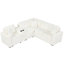 Canapé-lit réversible en forme de L avec lit gigogne, agencement personnalisable, tiroir de rangement, porte-gobelets, revêtement en chenille blanc, mécanisme de conversion, nombreux rangements et bien plus encore.-883126902-883126899
