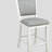 Farmhouse Style 2Pc White & Gray Linen Counter Height Chair Bar Stool Footrest Wooden Furniture-842796708