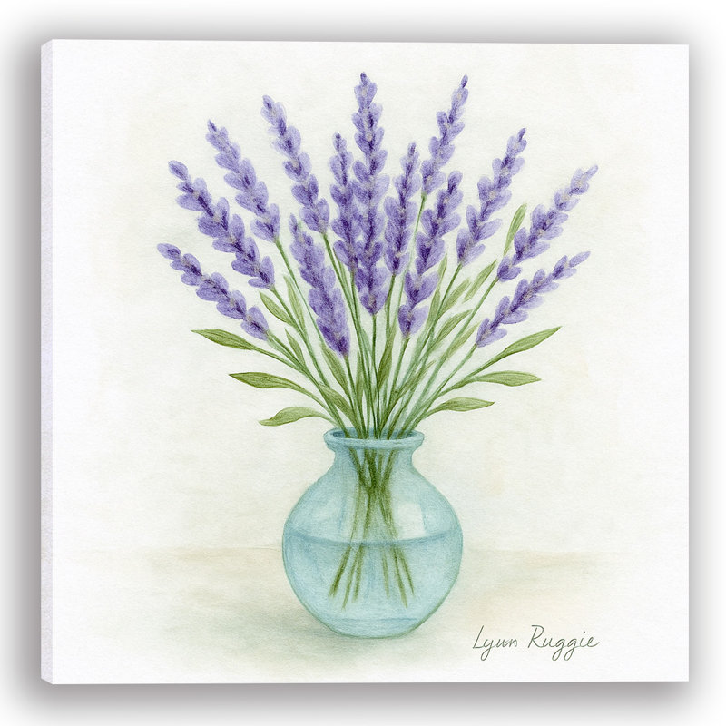 «Lavender Bloom» - Art mural sur toile Vase botanique