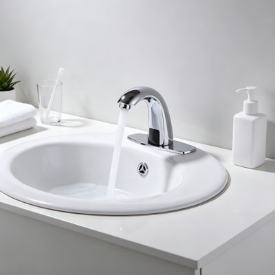 Robinet à capteur automatique sans contact, alimenté par batterie, température de l'eau réglable pour la salle de bain et la cuisine