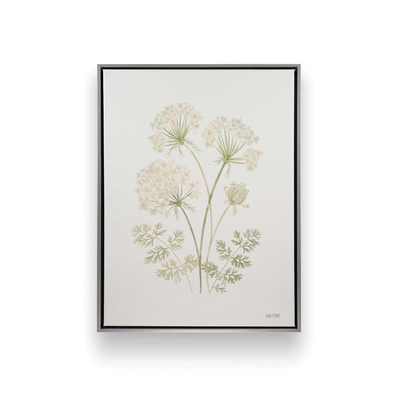 «Anne's Lace II» par House Fenway, reproduction d'art, L 36 x H 48, Silver, Toile avec cadre