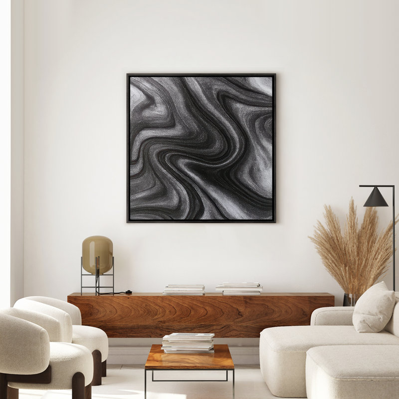 Art mural encadré, rétro, antique et classique pour chambre à coucher - 16 po x 16 po, Noir, H 16 po x l 16 po