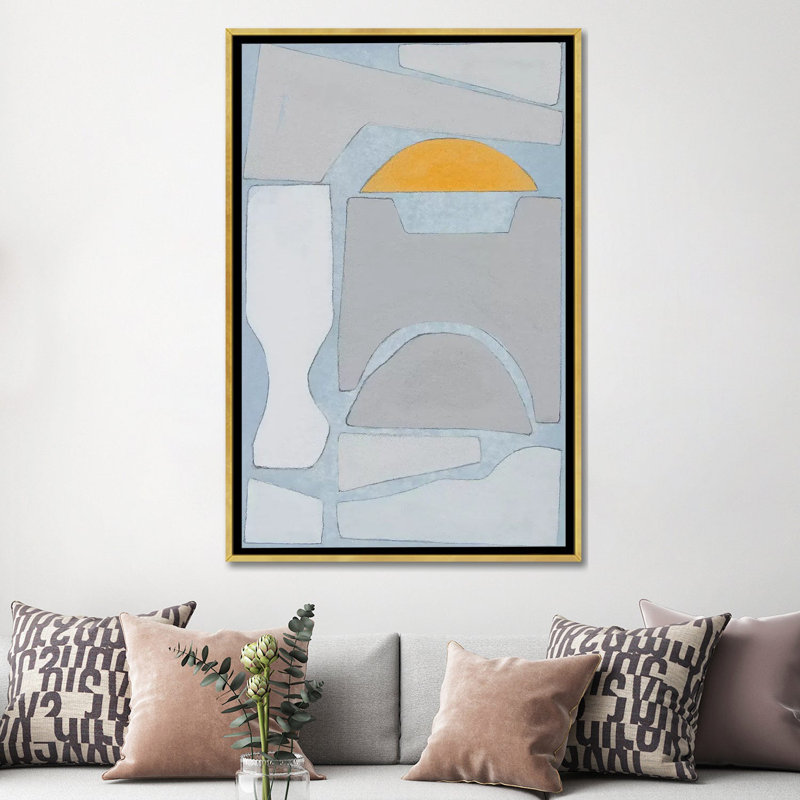 Éléments du château V - reproduction d'art murale - toile encadrée, H 60 po x l 40 po, Doré