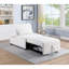 Fauteuil-lit moderne en blanc avec coussin de couleur convertible