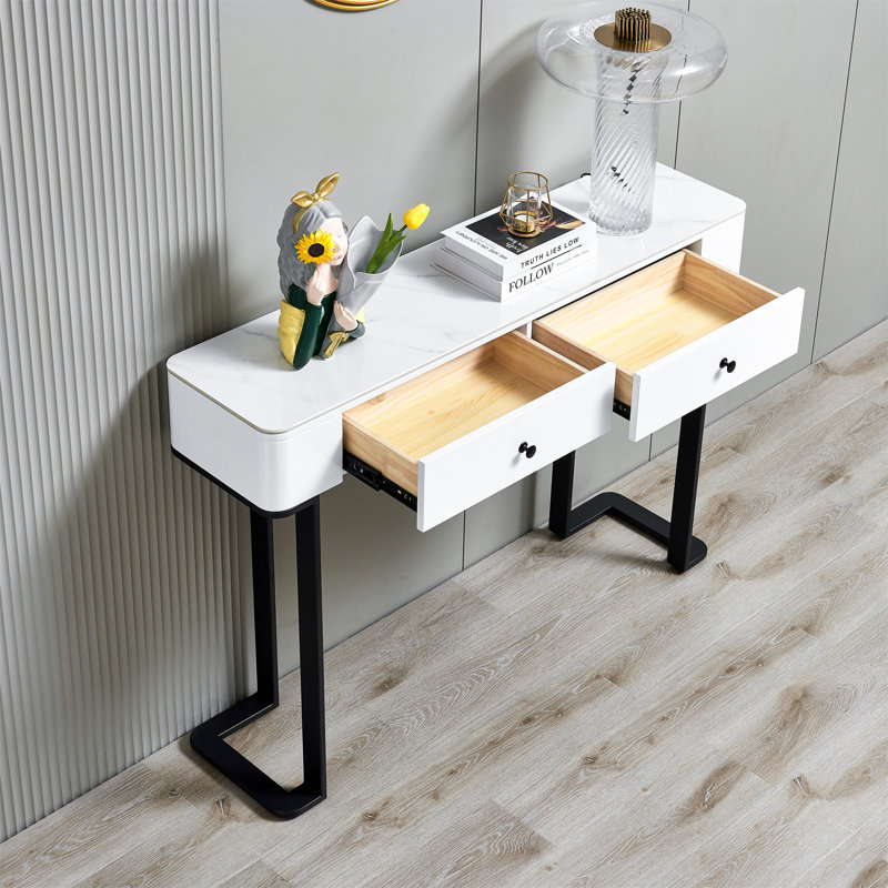 Damarea 47.24'' Console Table, Black