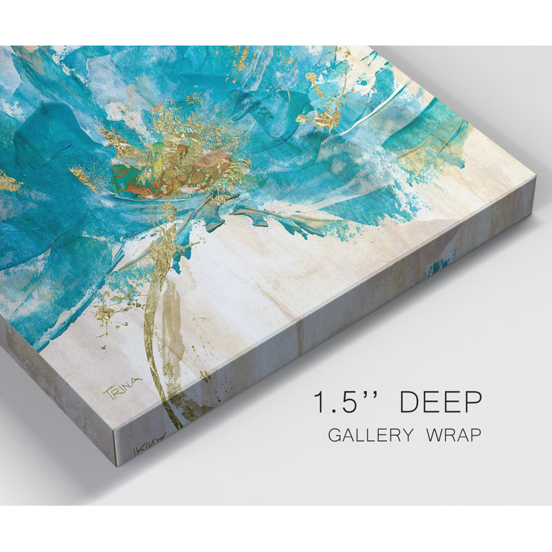 «Blue Infusion I», ensemble de 2 reproductions d'art sur toile tendue, H 10 po x l 10 po x P 1 po
