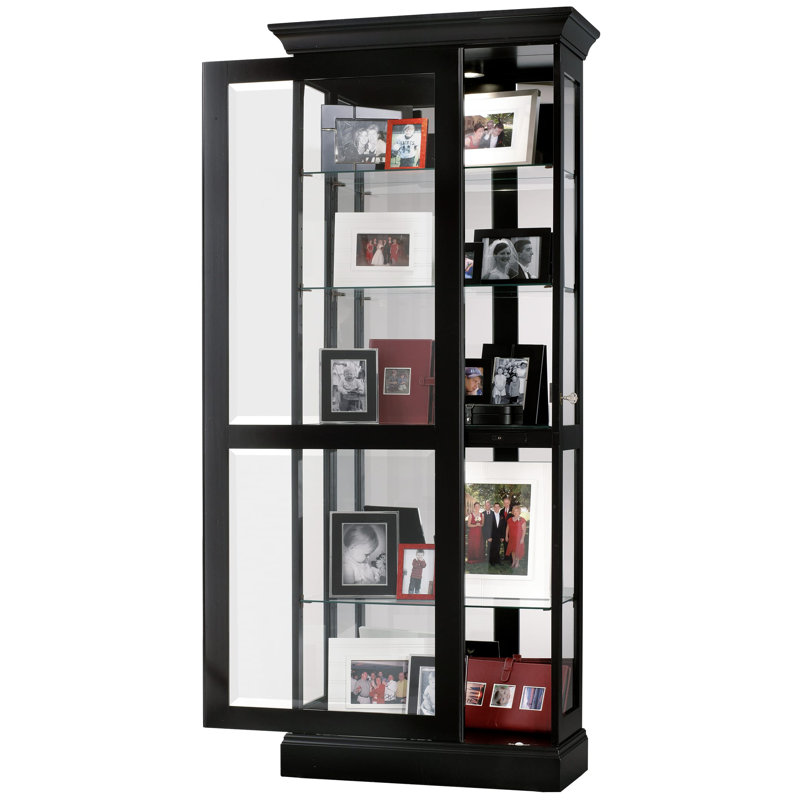 Berends Lighted Curio Cabinet, Black
