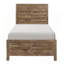 Mobilier de chambre à coucher en bois de style rustique patiné avec finition de pin vieilli 1pc-1100590832