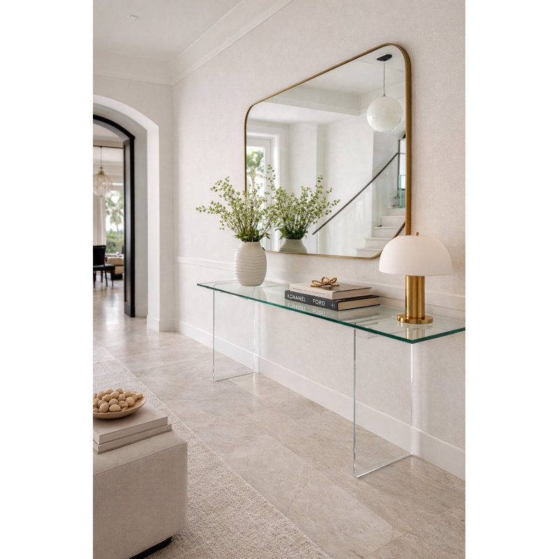80'' W Glass Console Table