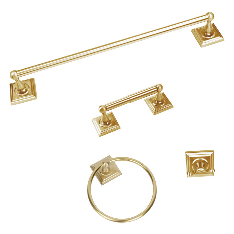 Delaney 700 Series Sequoia 4-Piece Bath Hardware Set In Satin Brass