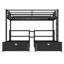 Lit superposé double au-dessus de simple et double triple 88 po x l 92,7 po x P 56,7 po Bonwell