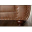 Canapé Leinster en similicuir avec têtes de clou bronze antique-625194047