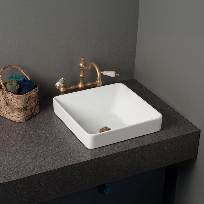 Lavabo semi-encastré Fireclay